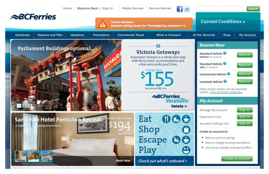 BC Ferries Website