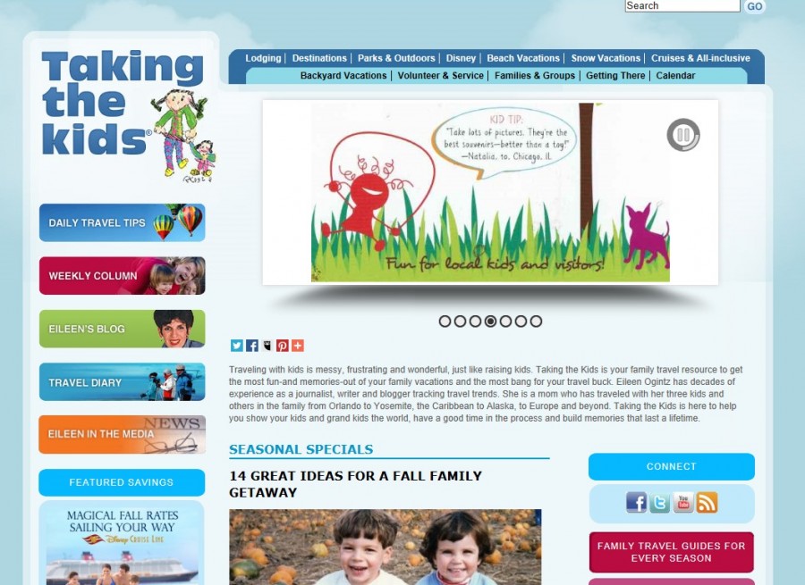 Taking the Kids Website
