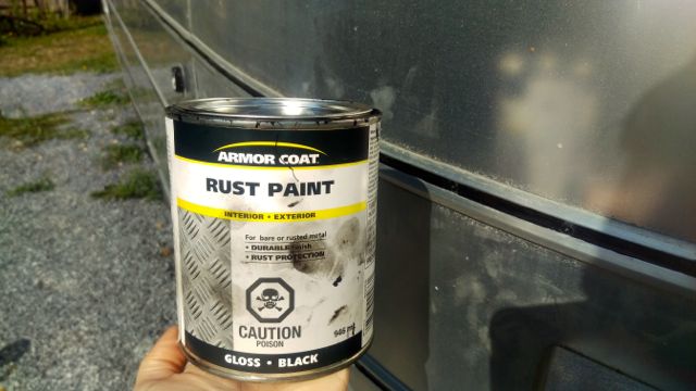 Rust Paint Used on Airstream Trim