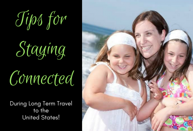 Staying Connected While Traveling in the United States Mother and Two Children