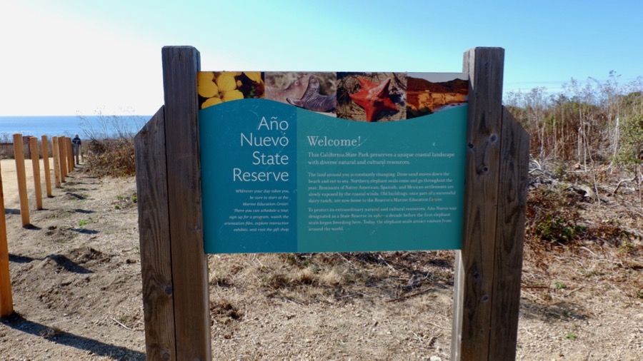 And Nuevo State Park Entrance Sign on a California Road Trip